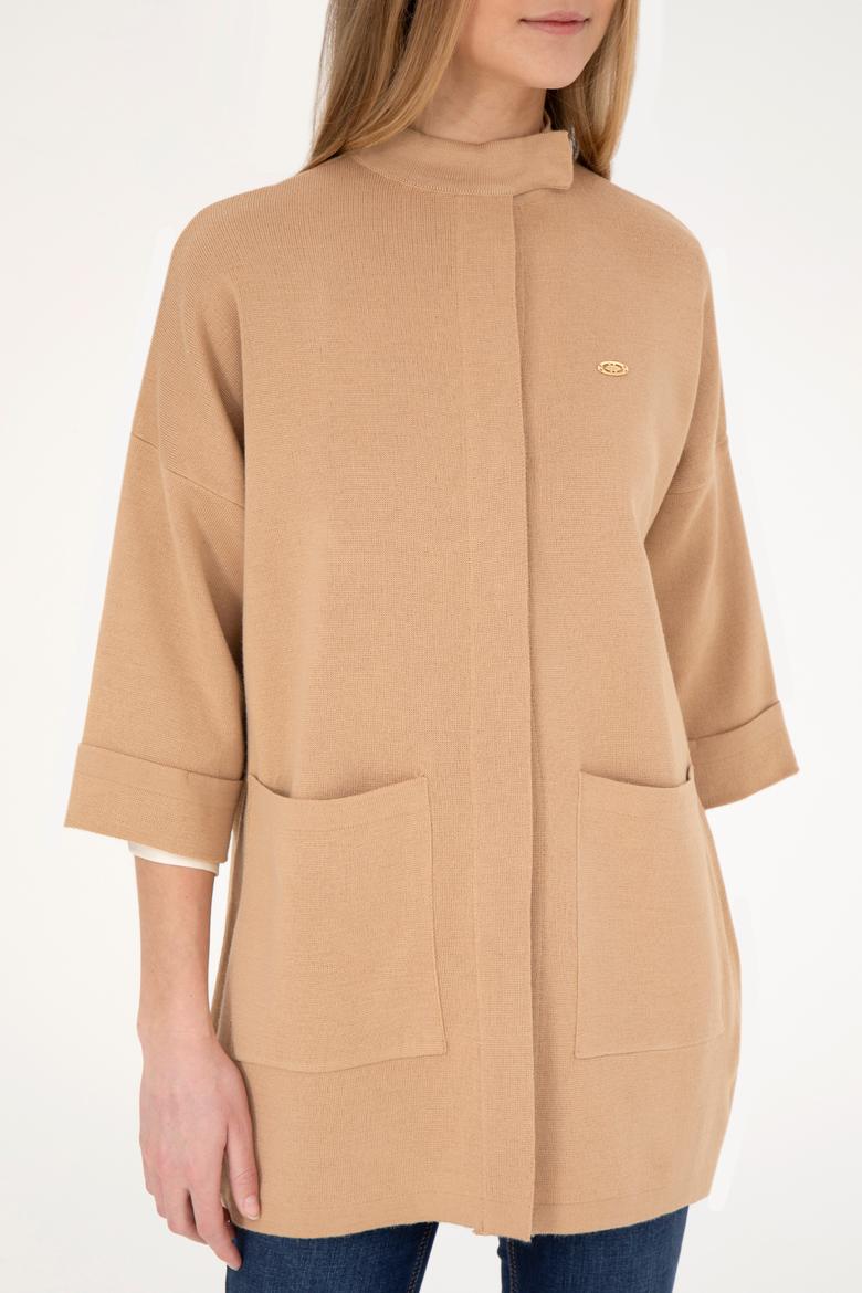 Kadın Kum Melanj Triko Hırka - 50277381007