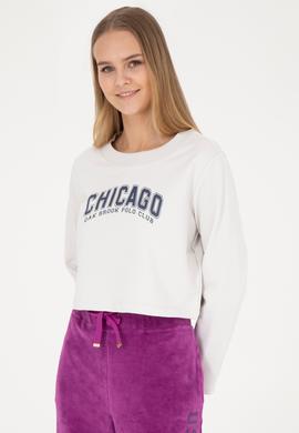 Kadın Taş Bisiklet Yaka Sweatshirt - 50271650014