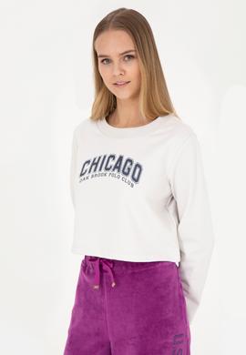 Kadın Taş Bisiklet Yaka Sweatshirt - 50271650014