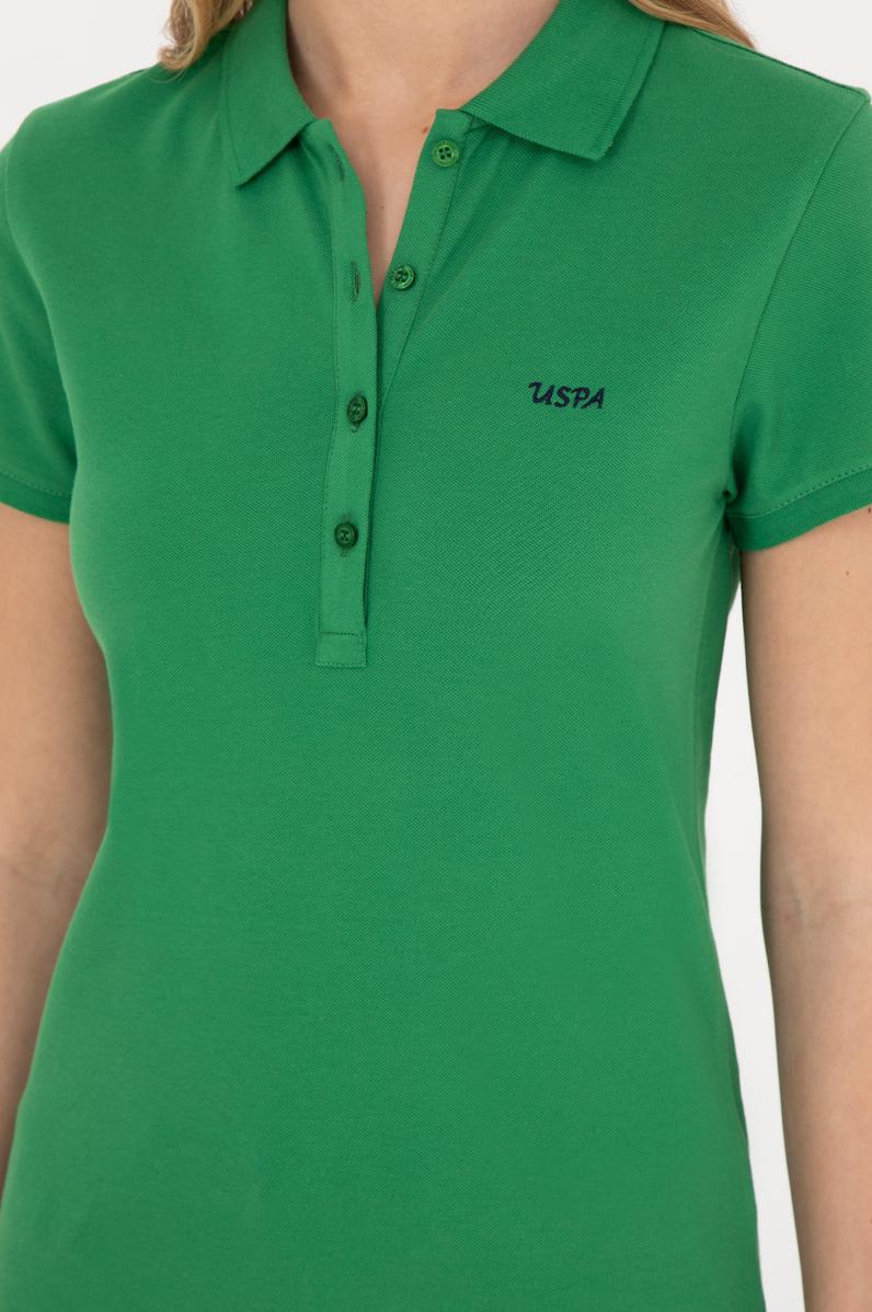 Kadın Yeşil Basic Polo Yaka Tişört