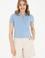 Kadın Açık Mavi Basic Polo Yaka Tişört