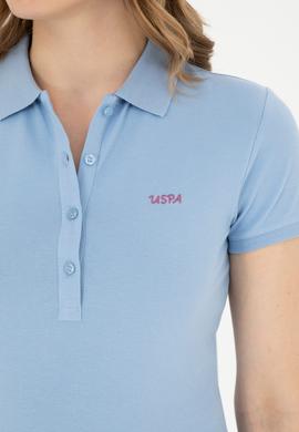 Kadın Açık Mavi Basic Polo Yaka Tişört - 50285846097