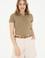 Kadın Haki Basic Polo Yaka Tişört