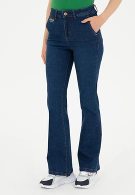 Kadın Mavi Slim Flare Fit Jean Pantolon - 50280335005