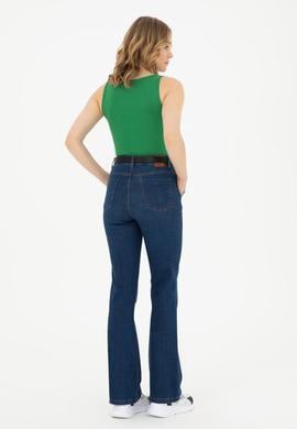 Kadın Mavi Slim Flare Fit Jean Pantolon - 50280335005