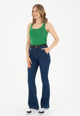 Kadın Mavi Slim Flare Fit Jean Pantolon - 50280335005