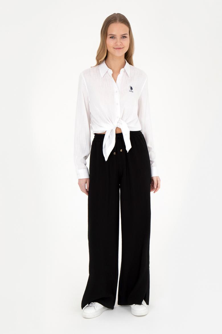 Kadın Siyah Kanvas Pantolon - 50281147065