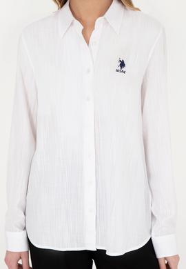 Kadın Beyaz Uzun Kollu Gömlek - 50283730026