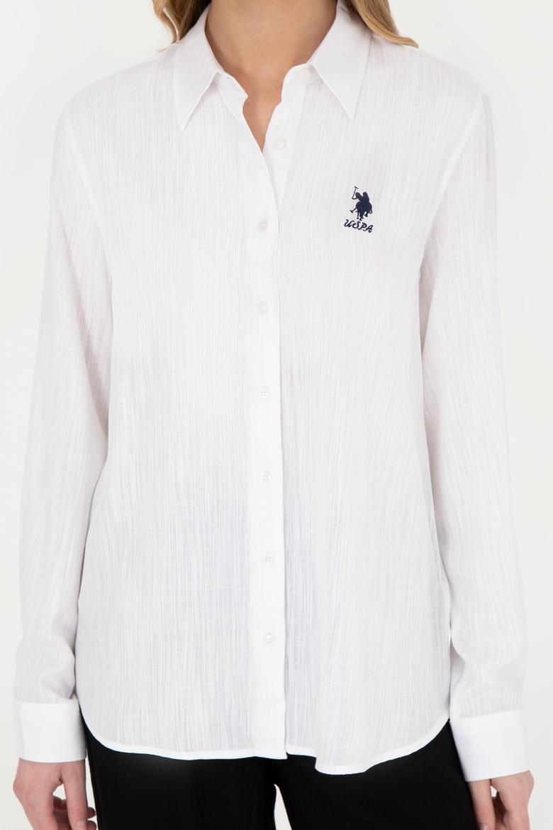 Kadın Beyaz Uzun Kollu Gömlek - 50283730026