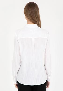 Kadın Beyaz Uzun Kollu Gömlek - 50283730026