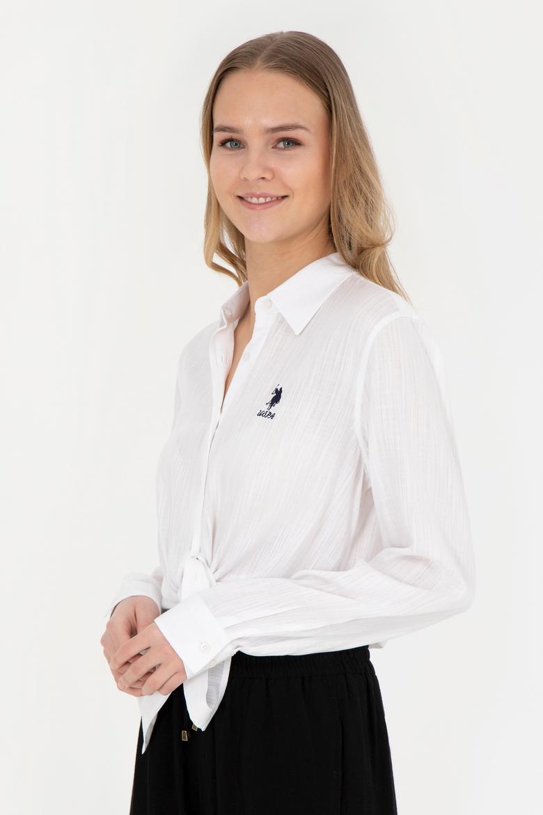 Kadın Beyaz Uzun Kollu Gömlek - 50283730026