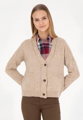 Kadın Taş Melanj Triko Hırka - 50253652011