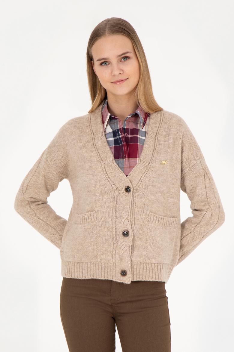 Kadın Taş Melanj Triko Hırka - 50253652011