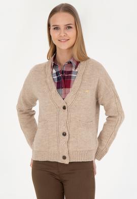 Kadın Taş Melanj Triko Hırka - 50253652011