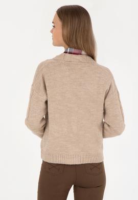 Kadın Taş Melanj Triko Hırka - 50253652011