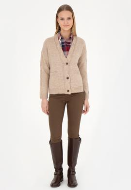 Kadın Taş Melanj Triko Hırka - 50253652011