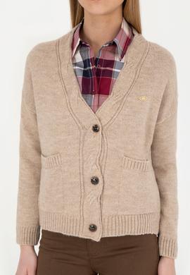 Kadın Taş Melanj Triko Hırka - 50253652011