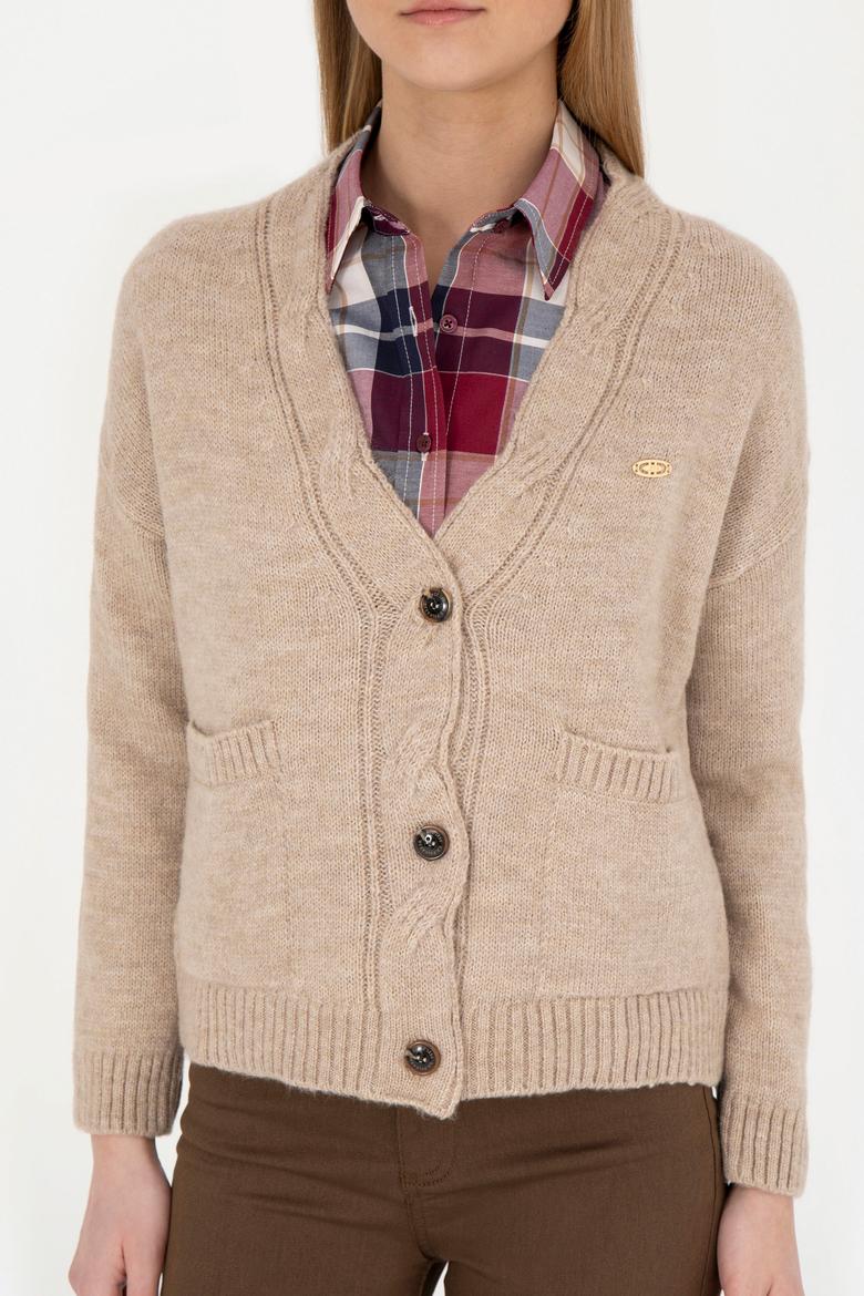 Kadın Taş Melanj Triko Hırka - 50253652011