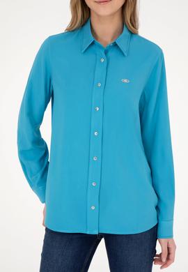 Kadın Mavi Uzun Kollu Gömlek - 50255305003