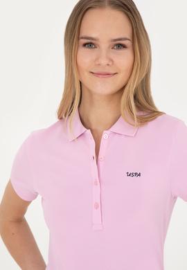 Kadın Pembe Basic Polo Yaka Tişört - 50285846024