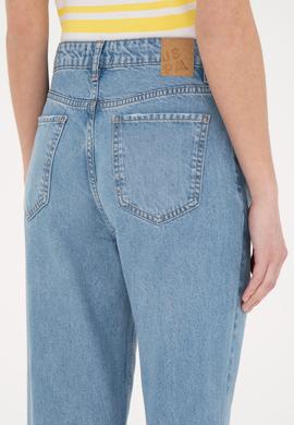 Kadın Açık Mavi Loose Fit Jean Pantolon - 50282798006