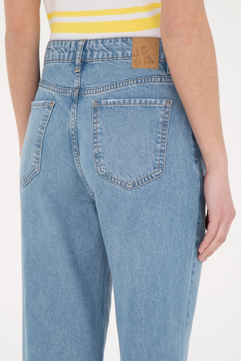 Kadın Açık Mavi Loose Fit Jean Pantolon - 50282798006