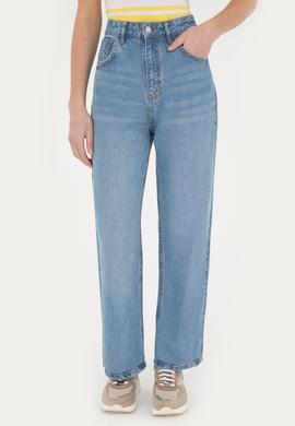 Kadın Açık Mavi Loose Fit Jean Pantolon - 50282798006