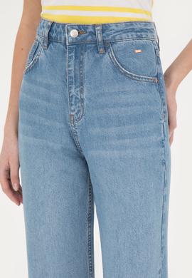 Kadın Açık Mavi Loose Fit Jean Pantolon - 50282798006