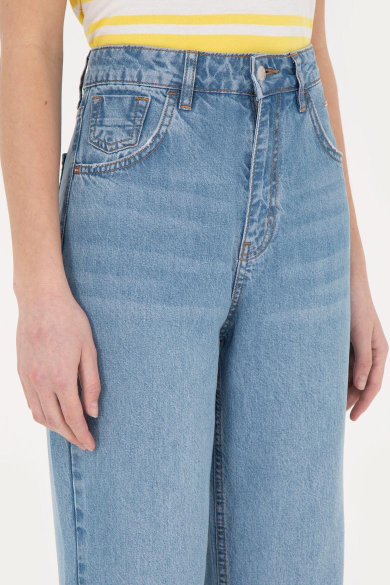 Kadın Açık Mavi Loose Fit Jean Pantolon - 50282798006