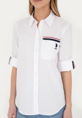 Kadın Beyaz Uzun Kollu Gömlek - 50283571005