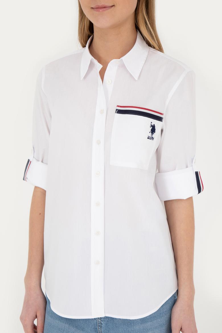 Kadın Beyaz Uzun Kollu Gömlek - 50283571005