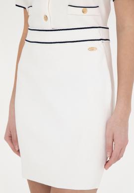 Kadın Krem Mini Boy Triko Etek - 50280454005