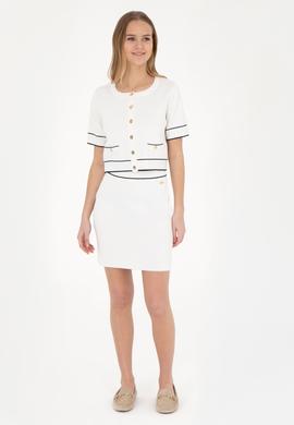 Kadın Krem Mini Boy Triko Etek - 50280454005