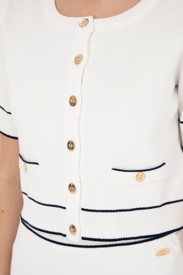 Kadın Krem Triko Hırka - 50280476020