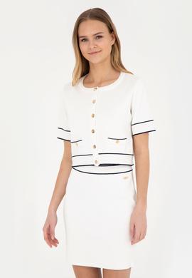 Kadın Krem Triko Hırka - 50280476020