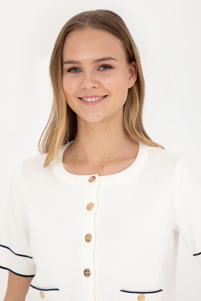 Kadın Krem Triko Hırka