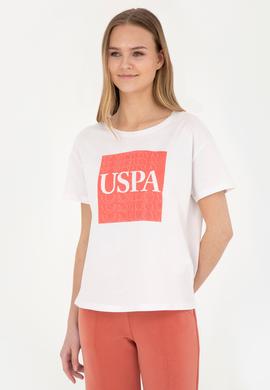 Kadın Ekru Bisiklet Yaka Tişört - 50282904004