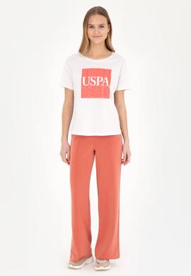 Kadın Ekru Bisiklet Yaka Tişört - 50282904004