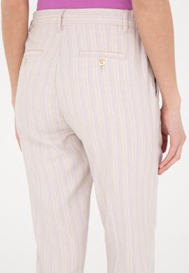 Kadın Lila Carrot Fit Kanvas Pantolon - 50281789012