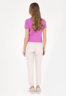 Kadın Lila Carrot Fit Kanvas Pantolon - 50281789012