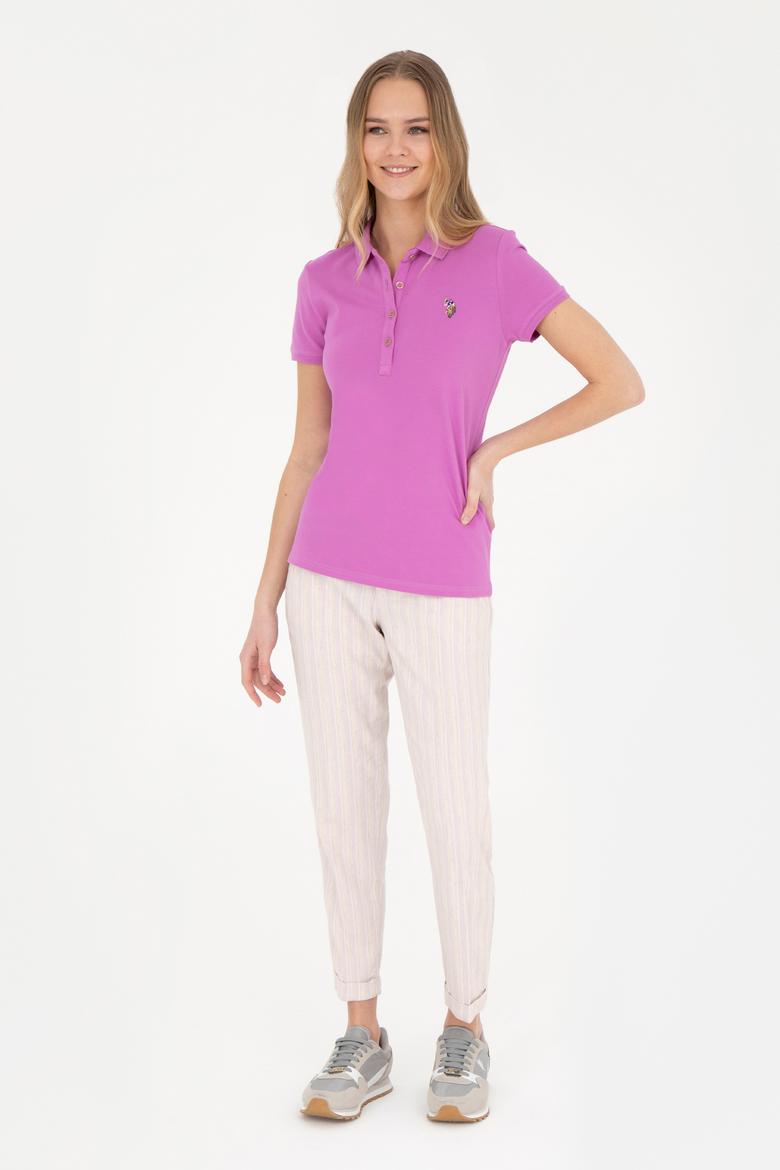 Kadın Lila Carrot Fit Kanvas Pantolon - 50281789012