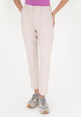 Kadın Lila Carrot Fit Kanvas Pantolon - 50281789012