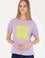 Kadın Lila Bisiklet Yaka Tişört