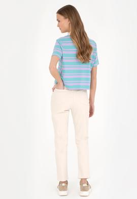 Kadın Bej Mom High Waist Fit Jean Pantolon - 50282869016