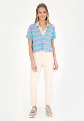 Kadın Bej Mom High Waist Fit Jean Pantolon - 50282869016