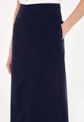 Kadın Lacivert Maxi Boy Dokuma Etek - 50282403002