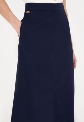 Kadın Lacivert Maxi Boy Dokuma Etek - 50282403002