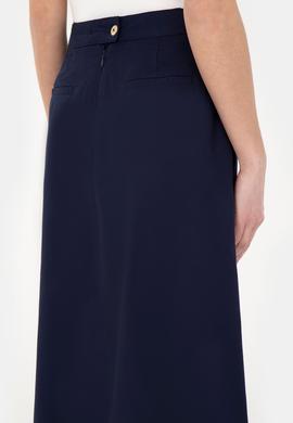 Kadın Lacivert Maxi Boy Dokuma Etek - 50282403002