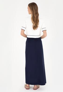 Kadın Lacivert Maxi Boy Dokuma Etek - 50282403002