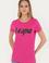 Kadın Fuşya Bisiklet Yaka Tişört